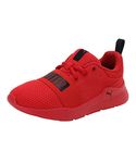 Puma Unisex Wired Run PS High Risk Red Black Sneaker-13 Kids UK (37421605)