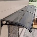 Door Awnings Exterior, Polycarbonate Cover Awnings for Doors Entrance, Awning for Door Window Exterior with Aluminum Bracket for Sun Shutter, UV, Rain and Snow Protection-B-60x60cm/24x24in