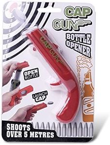 Beer Bottle Opener Creative Funny Launcher Shooter Beer Cap Bottle Opener Funny Shoots Over 5 Meters(Red)