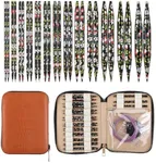 GUCLUD Interchangeable Circular Knitting Needles Set, 4-Inch Metal Circular Knitting Needles 3mm-10mm, Includes Cables, Accessories and Case, 13 Pairs