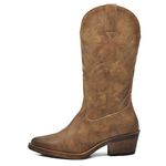 IF C19004-4 Fashion Boots Texan Cowboy Western Women's Shoes with Toe Camperos Ethnic, 676 camel, 6 UK