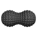 SELEWARE Peanut Massage Ball, Peanut Double Lacrosse Massage Roller Ball for Back Neck Shoulder Spine Legs Hips, Deep Tissue Peanut Roller Ball Trigger Point Muscle Massage Ball, Black