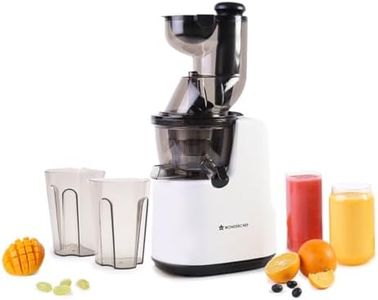 Wonderchef Regenta Full Fruit Juicer | Professional Cold Press | High Juice Yield | 240W | 55 RPM | Fine Strainer | All-in-1 Fruit & Vegetable Juicer | White | 2 Year Warranty