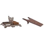 Fallen Fruits LH219 Boot Brush & Scraper, Brown & Cast Iron Bootjack, LH167