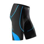 Santic Mens Cycling Shorts Men Padded Cycle Shorts Mens Road Bike Shorts with Pad Cycling Clothing for Men Blue EU L