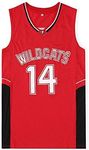 AIFFEE Bolton 14 Wildcats Basketball Jersey Top Tank Sports Vest S-XXXL (S) red