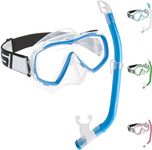 Cressi - Crg1B Unisex Child C/Set Estrella Vip Jr JUnisexor Snorkeling/Diving Combo Set - Transparent/Blue, Unisex