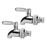 Replacement Spigot for Beverage Dispenser, Stainless Steel Spigot for Drink Dispenser, ​Water Dispenser Faucet, Food Grade, with Anti-Clogging Cap (2)