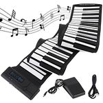 ArtCreativity Electric Roll Up Piano, Foldable Piano Keyboard for Kids and Adults, 88-Key Electric Keyboard with Sustain Pedal and USB 5V Cord, Travel-Friendly Kidsââ‚¬â„¢ Music Toys, Great Gift Idea