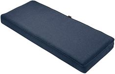 Classic Accessories Montlake Water-Resistant 59 x 18 x 3 Inch Outdoor Bench/Settee Cushion, Patio Furniture Swing Cushion, Heather Indigo Blue, Patio Loveseat Cushion