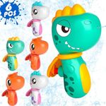 ZEBNYYA 6 Pack Animal Water Gun for Kids, Mini Squirt Gun Water Blaster Soaker Toys, Dinosaur Dog Unicorn Shape Small Water Pistol Gun for Summer Outdoor Pool/Beach/Yard/Party Play