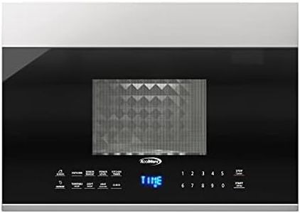 KoolMore KM-MOT-OP1SS 24 inch Over The Range Stainless Steel Microwave, 300 CFM Vent Hood Function cu.ft, 24 in/1.3 Cu. Ft, Black