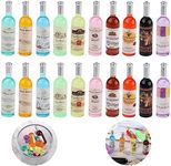 20pcs Miniature Bottles, Cute Dollhouse Wine Bottles Make Mini Food Mini House Drink Accessories for 1:12 Scale Dollhouse Decors (10 Colors)