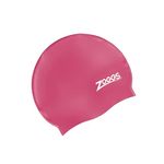 Zoggs Unisex Silicone Swimming Cap, Pink, One Size UK