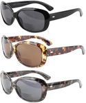 YsorrisoX Bifocal Reading Sunglasses for Women,3 Pack Built In Outdoor Sun Readers Glasses