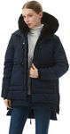 GIMECEN Women's Warm Winter Coat Waterproof Hooded Down Jacket Thicken Fleece Lined Parka With Removable Faux Fur Trim