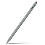 MEKO Stylus Pens for ipad 2018-2024 with Rubber Tip, iPad Pencil with Fast Charging, Palm Rejection, Tilt Sensitivity Compatible with iPad Pro 11"/12.9", iPad Air 3/4/5, iPad Mini 5/6, iPad6-10 (Grey)