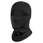 Achiou Balaclava Face Mask UV Protection Cooling Balaclava with Thin Ice Silk for Men Women Summer Sun Hood Cycling, Climing (Black)