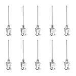 HARFINGTON 10pcs 18Gauge Stainless Steel Dispensing Needles, 1" All Metal Glue Needle Tube Blunt Tips Luer Lock for Thick Liquids, Ink, Glue, Lab Use