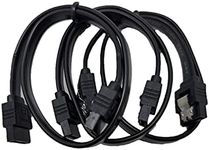 MICRO CONNECTORS 12" SATA III Straight Cable with Locking Latch (Black) 3-Pack (F03-03MSSB-3P)