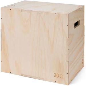 Amazon Basics Plyometrischer Sprungkasten, Plyo-Box für das Fitnessstudio zu Hause, 61 x 51 x 40.5 cm