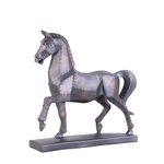 AVIART Resin Prancing Horse Sculpture, Iron Horse Big Statue Showpiece, Best for Gifting, Home Décor-13 Inch