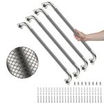 4 Pack 32 Inch Shower Grab Bar, YuanDe Brushed Nickel Bathroom Grab Bar Handle w/Anti-Slip Knurled Grip, Stainless Steel Bath Balance Bar, 1.25" Diameter Safety Hand Rail Support,Handicap Elderly