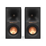 Klipsch Reference R-40PM Powered Bookshelf Speakers - 90-Degree x 90-Degree Tractrix Horn - Linear Travel Suspension - Sleek, Modern Appearance