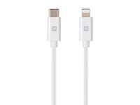 Monoprice Apple MFi Certified Lightning to USB Type-C Rapid Charge and Sync Cable - 1.5 Feet - White, Compatible with iPod, iPhone, iPad with Lightning Connector - Select Series