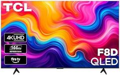 TCL 85 Inch F8D Series 4K QLED with Dolby Vision HDR & Dolby Atmos Smart TV with Fire TV, Alexa+, 144Hz Refresh Rate, Game Accelerator 288, High Brightness+ LED Backlight, Dolby Vision, Voice Remote