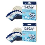 SinkSuds Travel Laundry Detergent Liquid Soap + Odor Eliminator for All Fabrics Including Delicates, (TSA Compliant), 12 Sink Packets (0.25 fl oz Each) + 2-4in Stoppers, White, 2 Pack