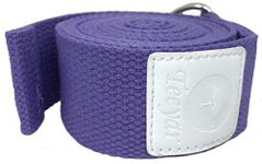 Yoga Strap - Teeyar 10 feet/8 feet/6 feet Durable Adjustable D-Ring Buckle Non-Slip Sturdy Stretching Belt for Yoga, Pilates, GYM Exercise (Sangle de Yoga), 2 Year Warranty (Violet, 6)