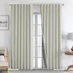 Joydeco Linen Curtains 84 inch Leng