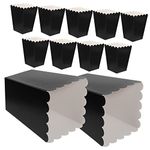 HEMOTON 50pcs Boxes Popcorn Box Cardboard Candy Container Snack Holder Popcorn Bowls Popcorn Cartons Popcorn Serving Boxes French Fries Popcorn Cup Biscuit 250g White Cardboard Kraft Paper