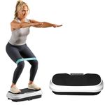 Lifepro Waver Mini Vibration Plate - Whole Body Vibration Platform Exercise Machine - Home & Travel Workout Equipment for Weight Loss, Toning & Wellness - Max User Weight 260lbs (White)