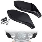 Amazicha Black Fairing Air Deflectors Side Wings Windshield Side Cover Shield Compatible for Harley Davidson Street Glide Electra Glide Tri Glide 1996-2013