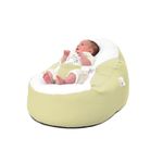 rucomfy Beanbags Gaga Baby Bean Bag Cotton Support Chair Lounger with Safety Harness for 0-6 Month Old - Pre Filled Safe Cuddle Soft Recliner Seat for Newborn Babies - Machine Washable (Sage Green)