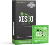 XESSO Sheath Ultra Thin Lubricated Condoms with Reservoir Tip, 12-Pack, Regular Fit Natural Latex Male Condom with Silicone Base,Vegan-Friendly, Discreet Package