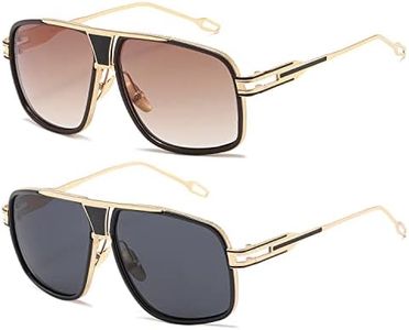 AEVOGUE Sunglasses For Men Goggle Alloy Big Frame Square Metal Punk Style Shield AE0336