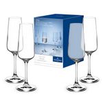 Villeroy & Boch – Ovid Champagne Glass Set 4 Pieces 250 ml, Dishwasher Safe, Prosecco Glasses, Flute Glass, Crystal Glass