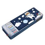 Adlon Plastic Multifunctional Pencil Box For Kids,Space Pencil Box For Boys,Kids Pencil Box For Boys & Girls,Magnetic Pencil Box For Boys,Pop Up Pencil Box,Space Theme S For Kids-Multicolor