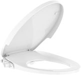 GarveeTech Elongated Bidet Toilet Seat,Non-Electric Bidet with Self Cleaning Dual Nozzles,White Bidet Attachment for Toilet,Toilet Seat Elongated with Quiet-Close Bidet Sprayer, Toilet Water Spray