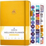 Clever Fox Wellness Journal – Weekly & Daily Health and Wellness Log, Food Journal & Meal Planner Diary for Calorie Counting, Notebook for Medical Condition Tracking, A5 – Amber Yellow