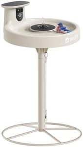 Birdfy Smart Bird Bath with Camera Solar Powered & Solar Fountain & Stand, Dual-Lens Camera for Bird Watching, Auto Capture Bird Videos & AI Identify, Ideal Present for Bird Lover