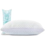 Bedsure Shredded Memory Foam Pillow - Firm Side Sleeper Pillows, Premium Rayon Derived from Bamboo Cooling Pillow with Adjustable Loft and Washable Zipper Cover