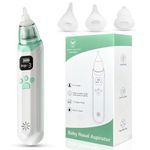 Deuknice Electric Baby Nasal Aspirator, Baby Nose Sucker, Baby Nose Cleaner Vacuum Cleaner, Rechargeable Nose Cleaner with 3 Suction Levels and 3 Silicone Nozzles Anti-Backflow