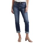 Jag Jeans Women's Carter Mid Rise Girlfriend Jeans, New Thorne Blue Edk318, 6