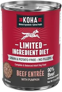 KOHA Limited Ingredient Diet Beef Entrée for Dogs - Single Meat Sensitive Stomach Canned Dog Food - High Protein Dog Food Wet No Fillers 13 oz Pack of 12