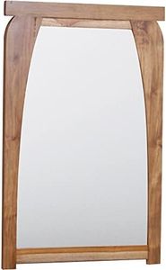 EcoDecors Tranquility 24x35 Teak Hanging Vanity Mirror, Natural
