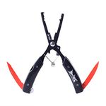 HERCULES Stainless Steel Fishing Pliers, Saltwater & Corrosion-Resistant, Braid Cutters, Hook Remover, Fish Holder, Split Ring, with Lanyard and Sheath, Fly Fishing Ice Fishing Tool